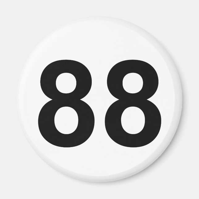 88 - nummer åttioåtta magnet (Framsidan)