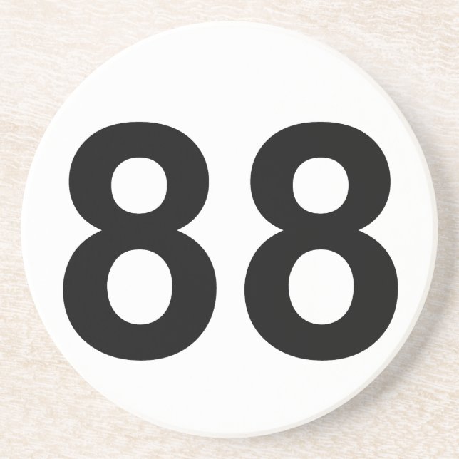 88 - nummer åttioåtta underlägg sandsten (Framsidan)