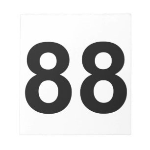 88 - numrera åttio-åtta anteckningsblock