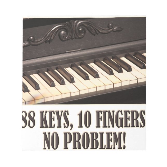 88 Nycklar, 10 Finger, inget problem! Anteckningsblock (Framsida)