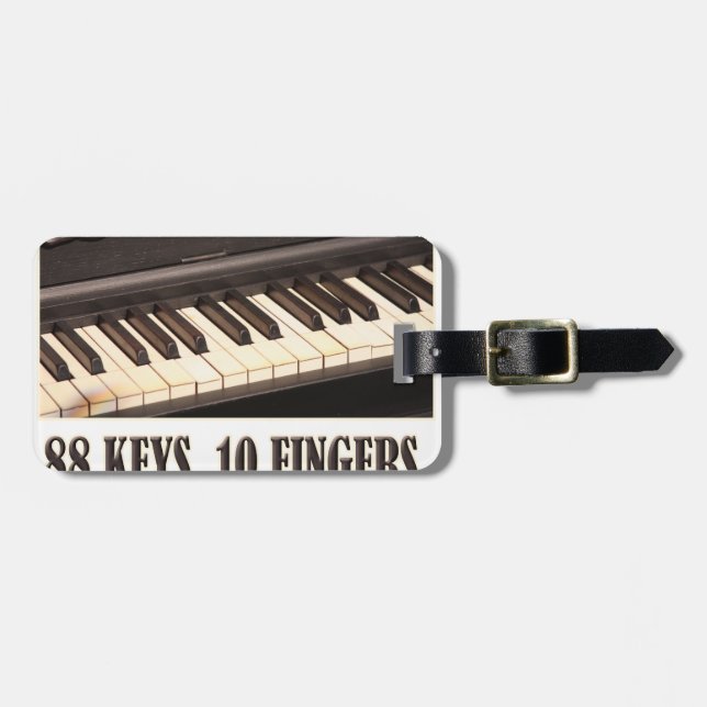 88 Nycklar, 10 Finger, inget problem! Bagagebricka (Horisontell Framsida)