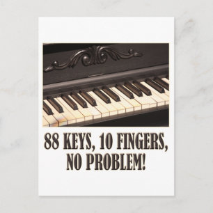 88 Nycklar, 10 Finger, inget problem! Vykort