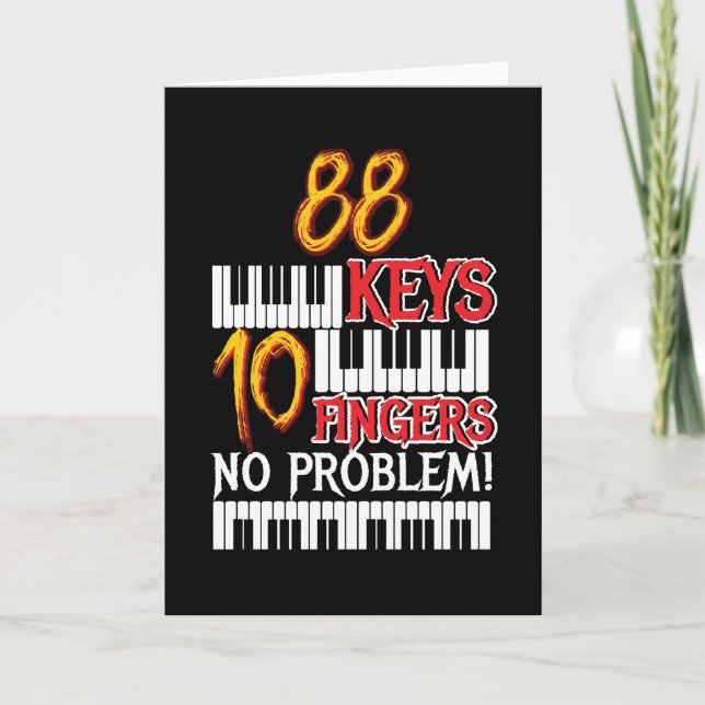 88 Nycklar 10 Finger Piano Kort (Framsida)
