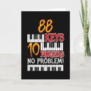 88 Nycklar 10 Finger Piano Kort