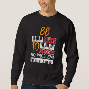 88 Nycklar 10 Finger Piano Lång Ärmad Tröja