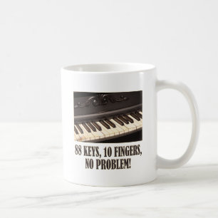 88 nycklar, 10 fingrar, inget problem! kaffemugg