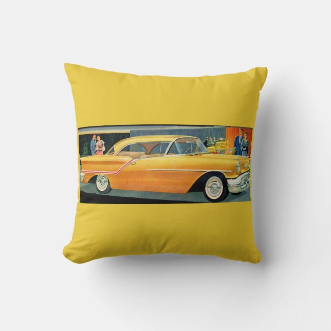 88 Oldsmobile-utskrifter från guldfärgad Rocket på Kudde (Framsida)