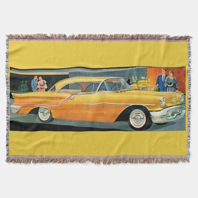 88 Oldsmobile-utskrifter från guldfärgad Rocket på Mysfilt (Framsidan)