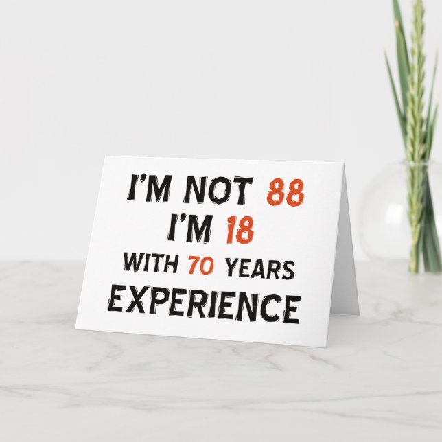 88th kalla födelsedagdesigner kort (Framsida)