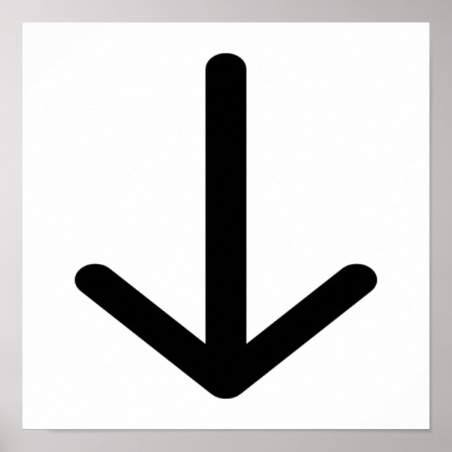 89620 BLACK-LINJE NEDÅT RIKTNING POSTER (Framsidan)