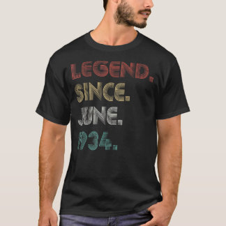 89 år gammal Vintage sedan juni 1934 89 T Shirt