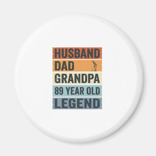 89-årig make pappa farfar legend t-shirt_1 magnet
