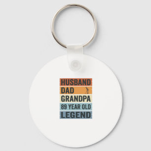 89 Årig Make Pappa Farfar Legend T-shirt_1 Nyckelring