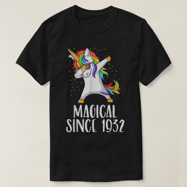 89-årsdagen, enmajsdabb, Magic sedan 1932 T-S T Shirt (Design framsida)