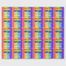 89:e födelsedag: färgstark, Roligt Rainbow Mönster