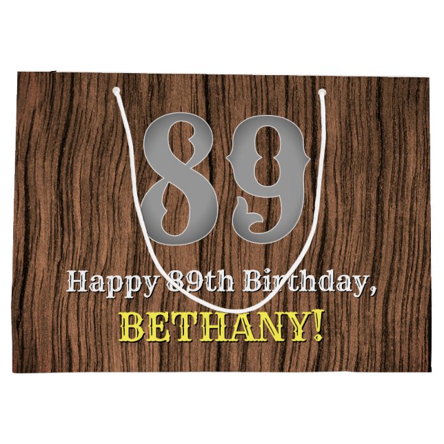 89:e födelsedag: Land Western Inspired Titta, Namn (Baksidan)