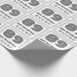 89:e födelsedagen: Art Deco Inspired Stil "89" + N Presentpapper