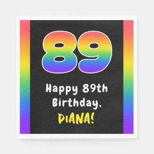 89:e födelsedagen: Rainbow Spectrum nr 89, anpassa Pappersservett