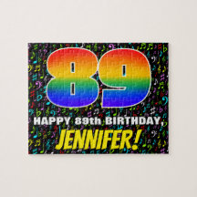89:e födelsedagen - Roligt, färgstarka musiksymbol
