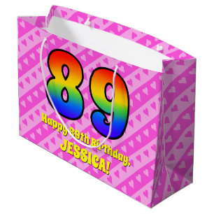 89:e födelsedagen: Rosa Rand & Hearts, regnbåge nr
