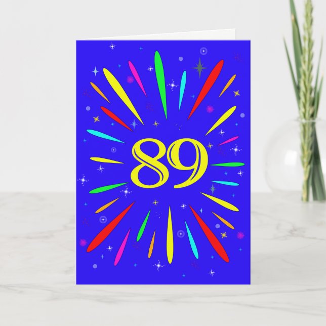 89:e födelsedagsexplosionskort kort (Framsida)