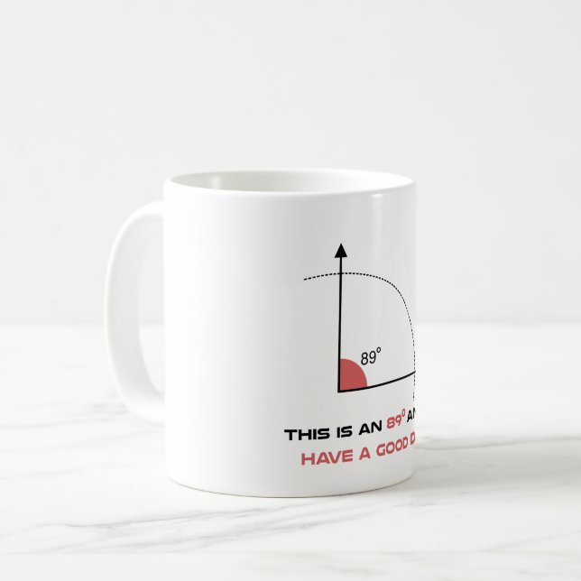 89-gradig vinkel, rolig matematikperfektionist g kaffemugg (Framsida vänster)