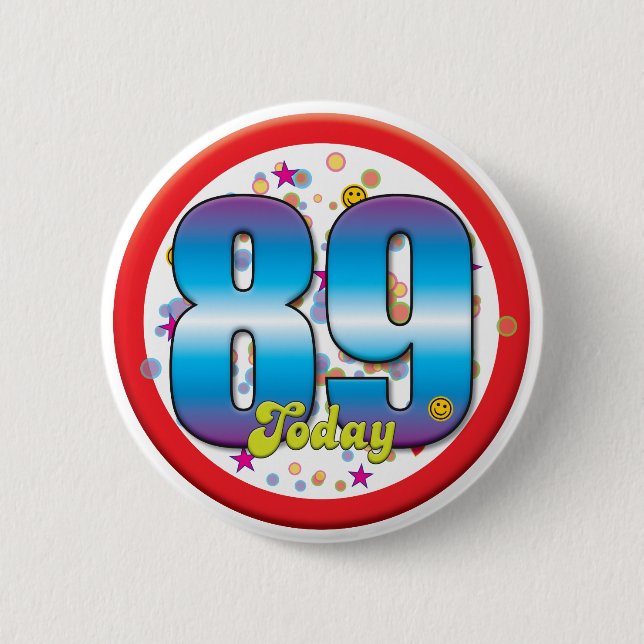 89th Födelsedag i dag v2 Knapp (Framsida)