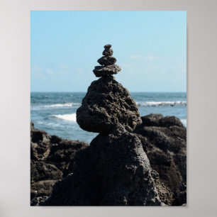 8×10 Rock Tower Jeju Island Korea Fototryck Poster