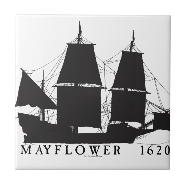 8 1620 Mayflower Kakelplatta (Framsidan)