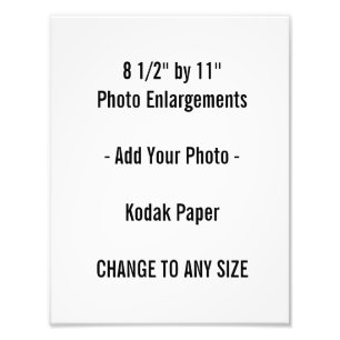 8 1/2 tum x 11 tum fotoutvidgning fototryck