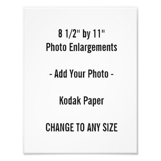 8 1/2 tum x 11 tum fotoutvidgning fototryck