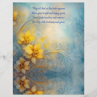 8 1/2 x 11-tums klippbok, Skräppost Journal, Dekor