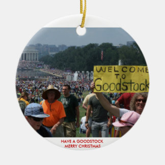 8-28-2010 välkomnande till Goodstock! HA EN Julgransprydnad Keramik