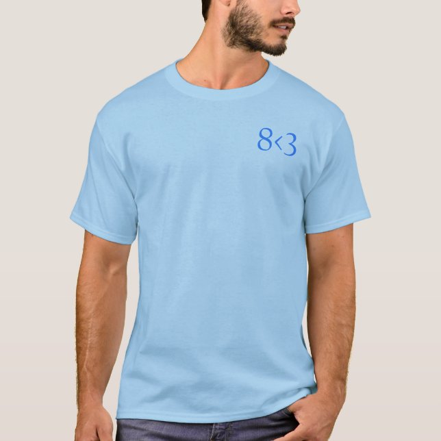 8 < 3 subtil skjorta 1 - blått tröja (Framsida)