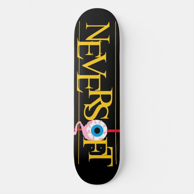 8.5 Tecknad stil Icke-mjuk logotyp Deck Mini Skateboard Bräda 18,5 Cm (Framsida)