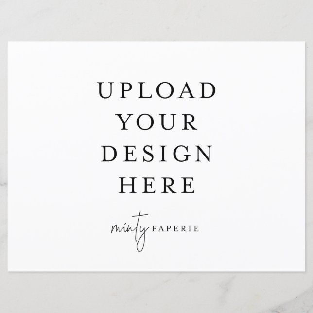 8,5 tum x 11 tum Lakan - liggande (Framsida)