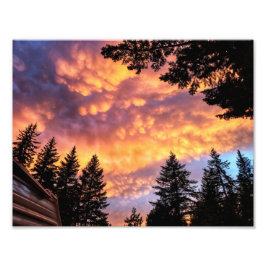 8,5" x11" fotoutskrift || Mammatus Cloud Sunset Fototryck