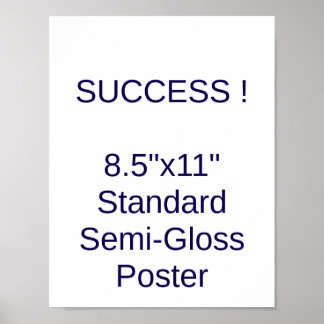 8,5"x11" Standard halvblank affisch