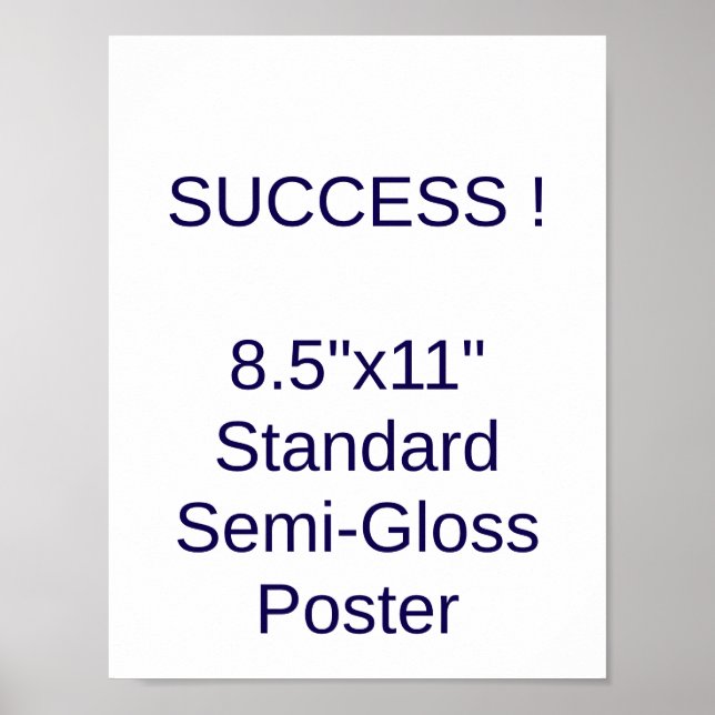 8,5"x11" Standard halvblank affisch (Framsidan)