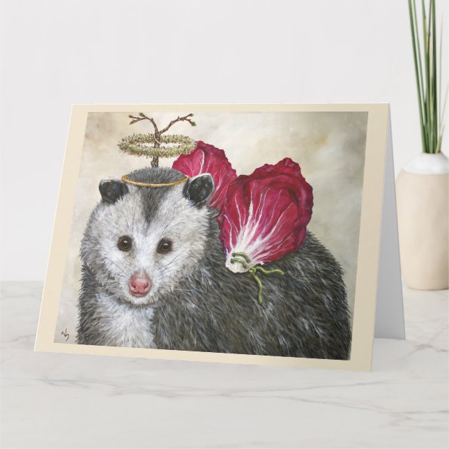 8,5 x 11-faldigt gratulationskort (ängel Dan) Kort (Framsida)