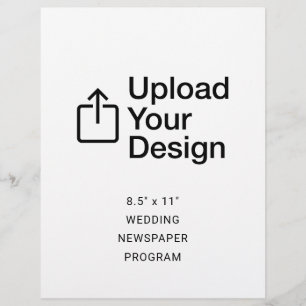 8,5" x 11" Fyer-ark - Bröllopstidningsprogram Reklamblad