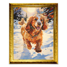 8.5 x 11 Photo Wall Art Cocker Spain Hund