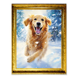 8,5 x 11 Photo Wall Art Golden Retriever Hund Fototryck