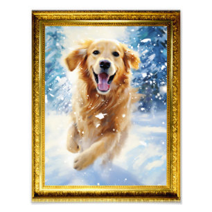 8,5 x 11 Photo Wall Art Golden Retriever Hund Fototryck