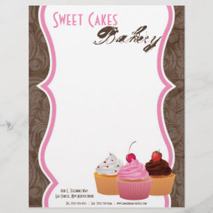 8,5x11 Kopp-kakor Bakery Sweet Treats Brev Head Brevhuvud
