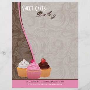 8,5x11 Kopp-kakor Bakery Sweet Treats Brev Head Brevhuvud