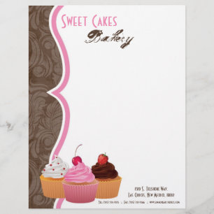 8,5x11 Kopp-kakor Bakery Sweet Treats Brev Head Brevhuvud