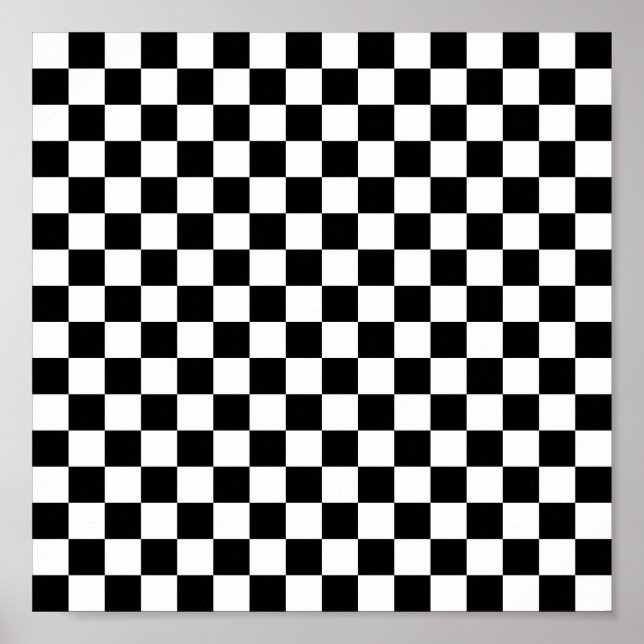8.75" x 8.75", CheckerBoard (Matte) Poster (Framsidan)