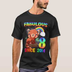 8 8:e röda panda sedan 2014 t shirt
