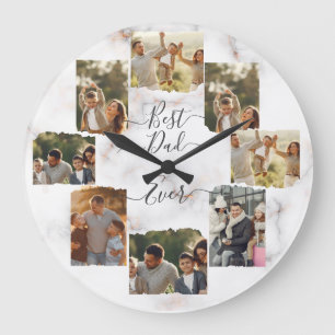 8 8 Foto Modern Elegant Collation Wall Clock Stor Klocka